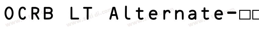 OCRB LT Alternate字体转换